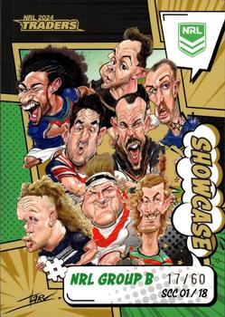 2024 NRL Traders Titanium - Showcase Caricatures Gold #SCC01 Group Card Back